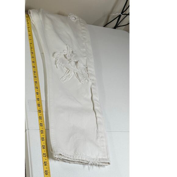 Agolde Jeans Womens 25 White Out 90s Fit Button Fly Destroyed 100% Cotton Summer - Picture 11 of 11